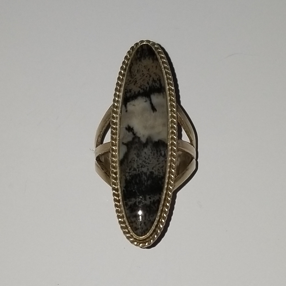 .925 PICTURE JASPER RING